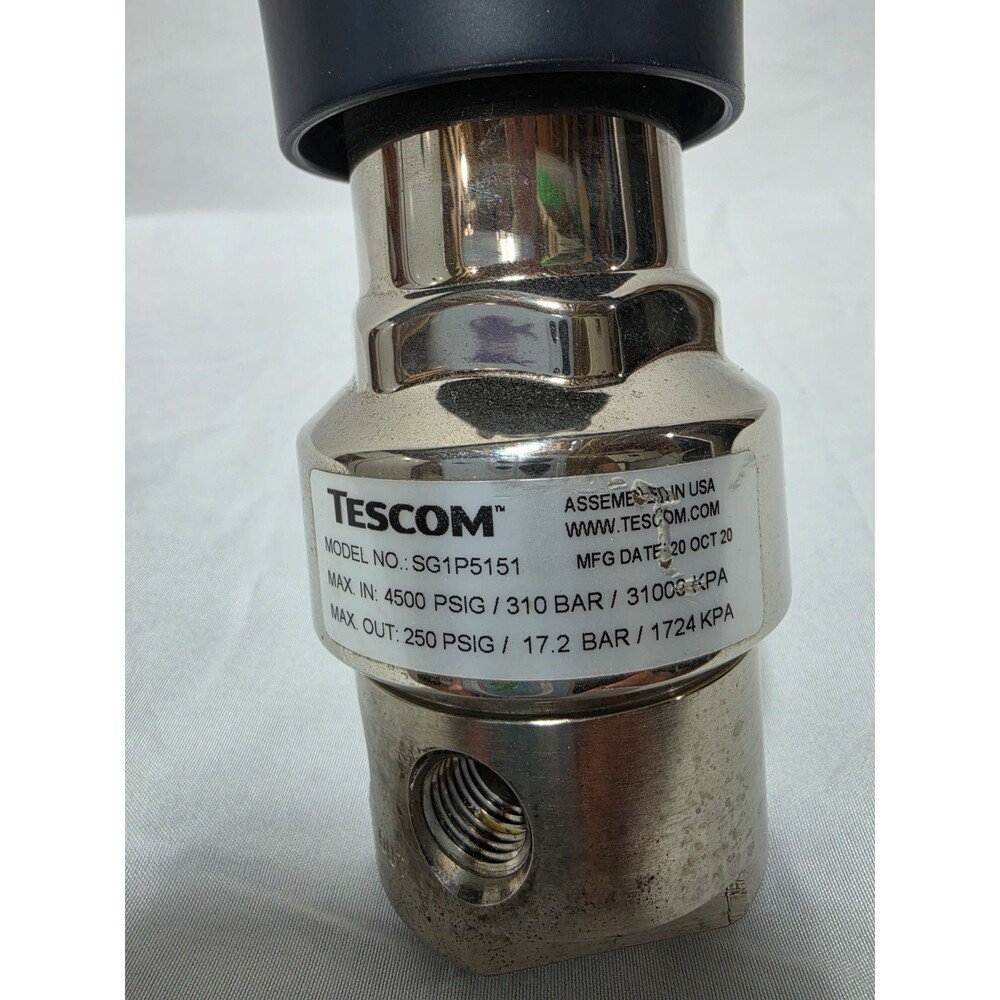 New Tescom SG1P5151 Single Stage Gas Pressure Regulator 0-250 PSIG 1/4" NPT